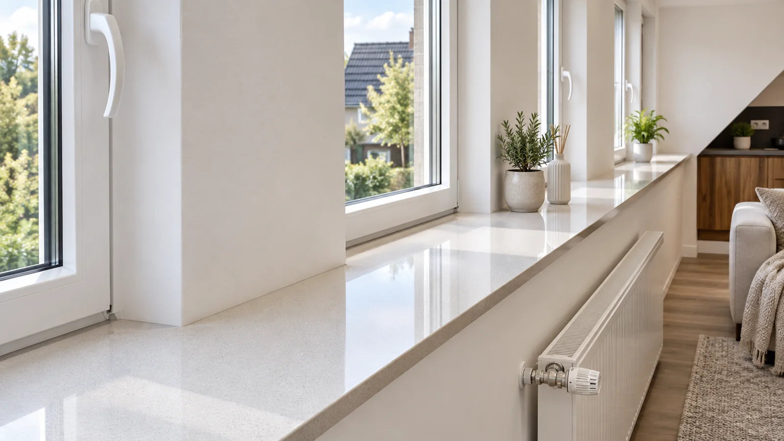Fensterbank in heller Wohnsituation